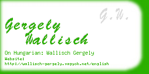 gergely wallisch business card